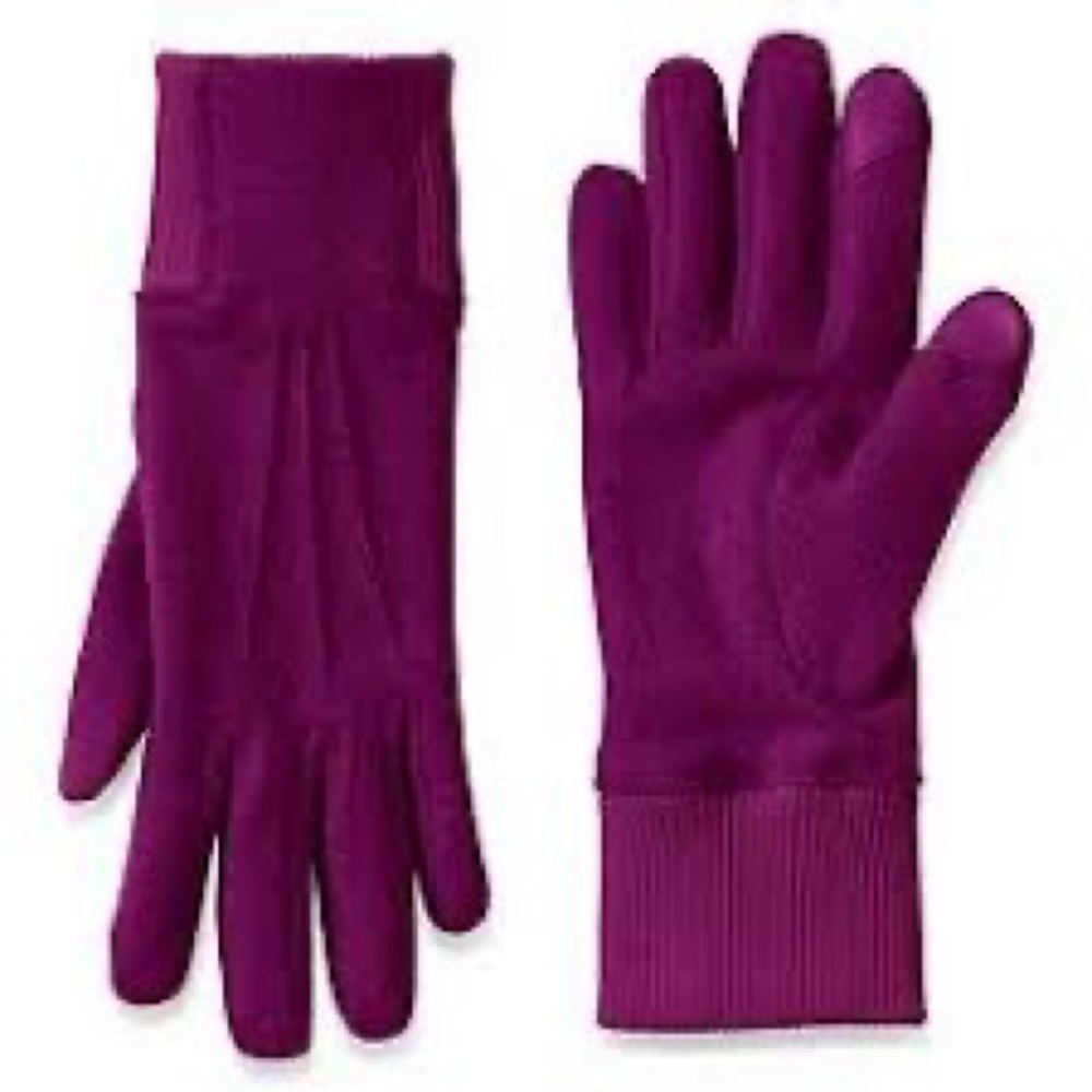 Lands End Merlot Wool Gloves Size M